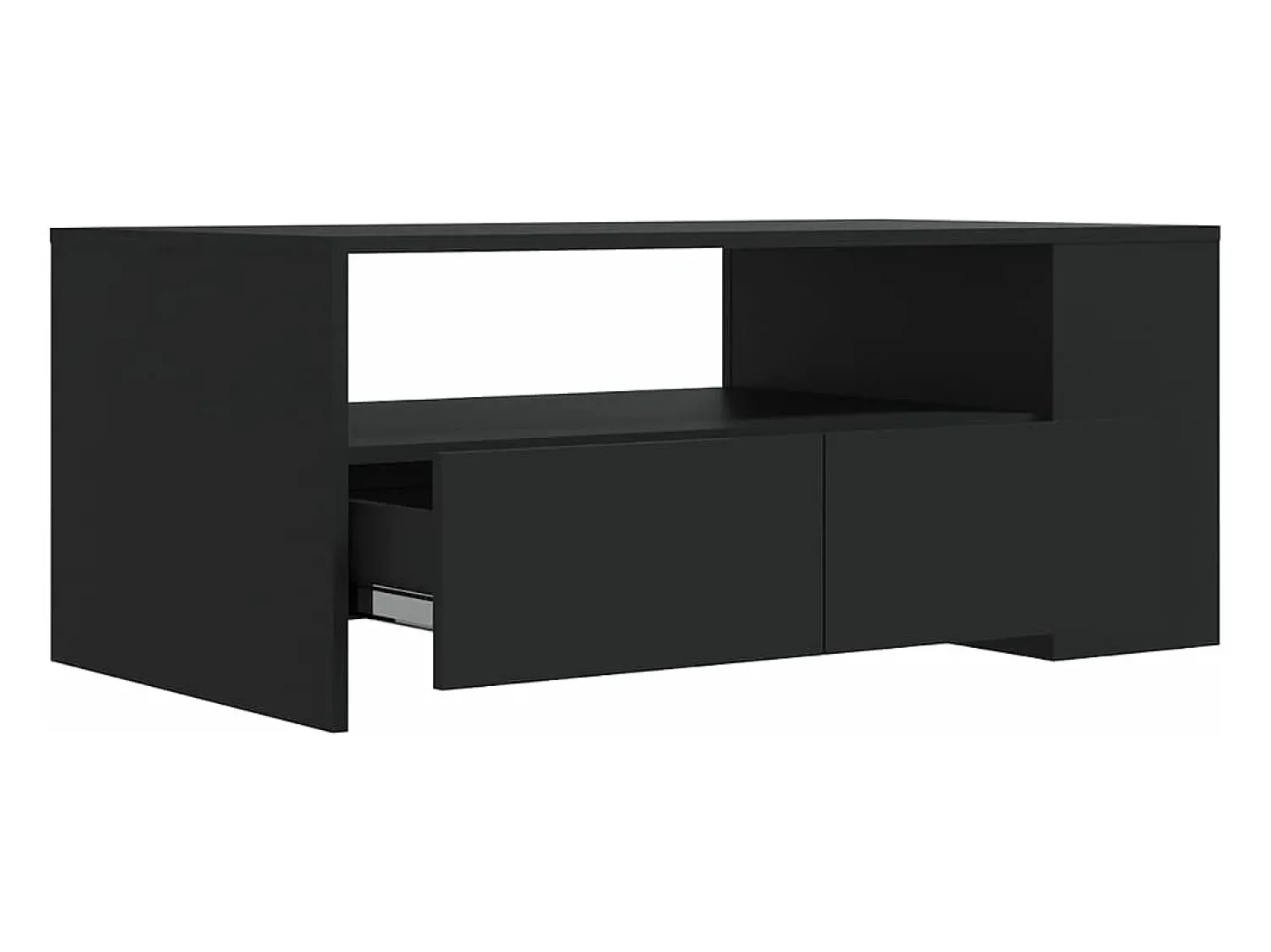 Mesa De Centro*vidaxl Mesa de centro 102x55x42 cm derivados de madeira Preto