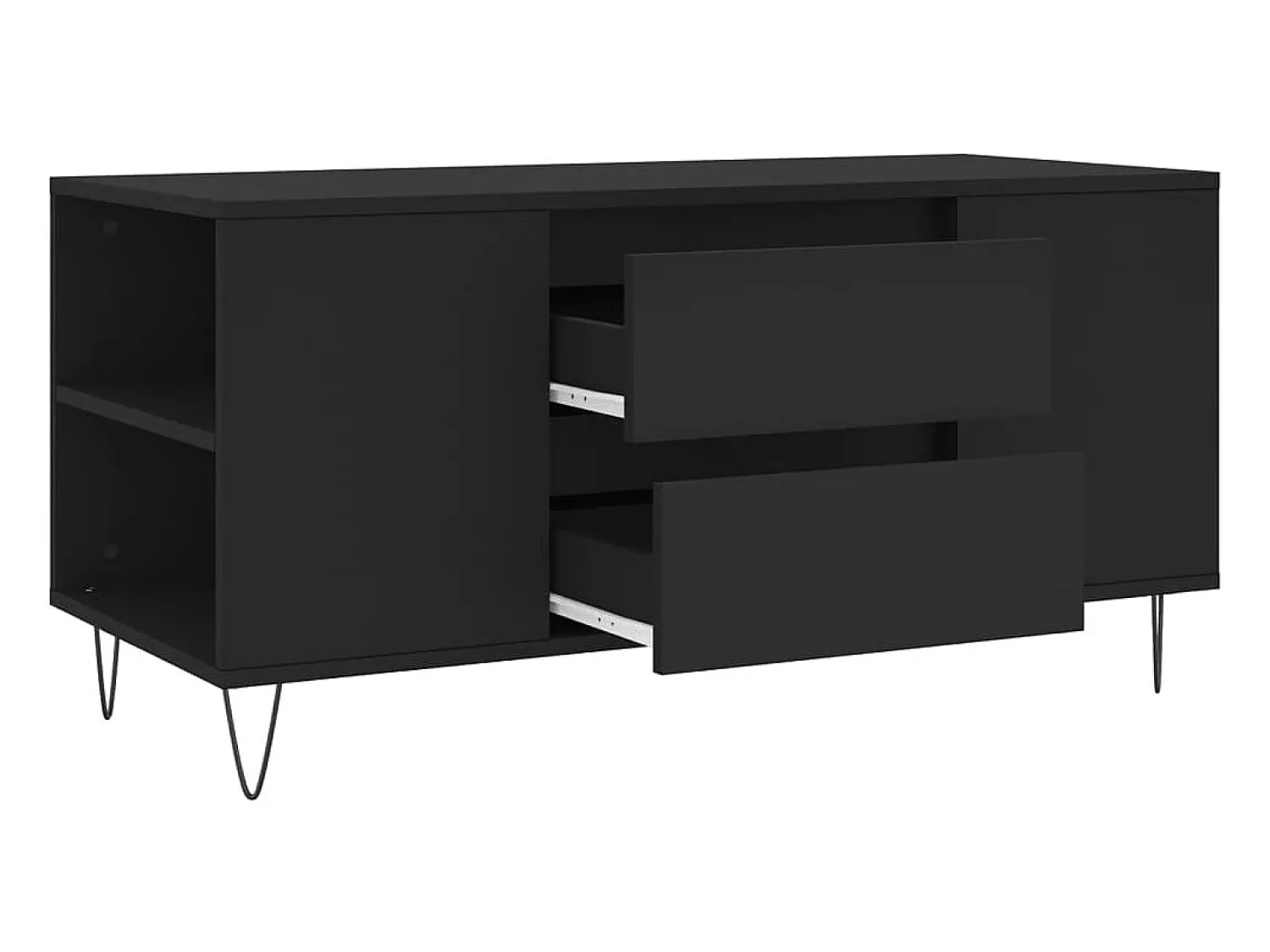 Mesa De Centro*vidaxl Mesa de centro 102x44,5x50 cm derivados de madeira Preto