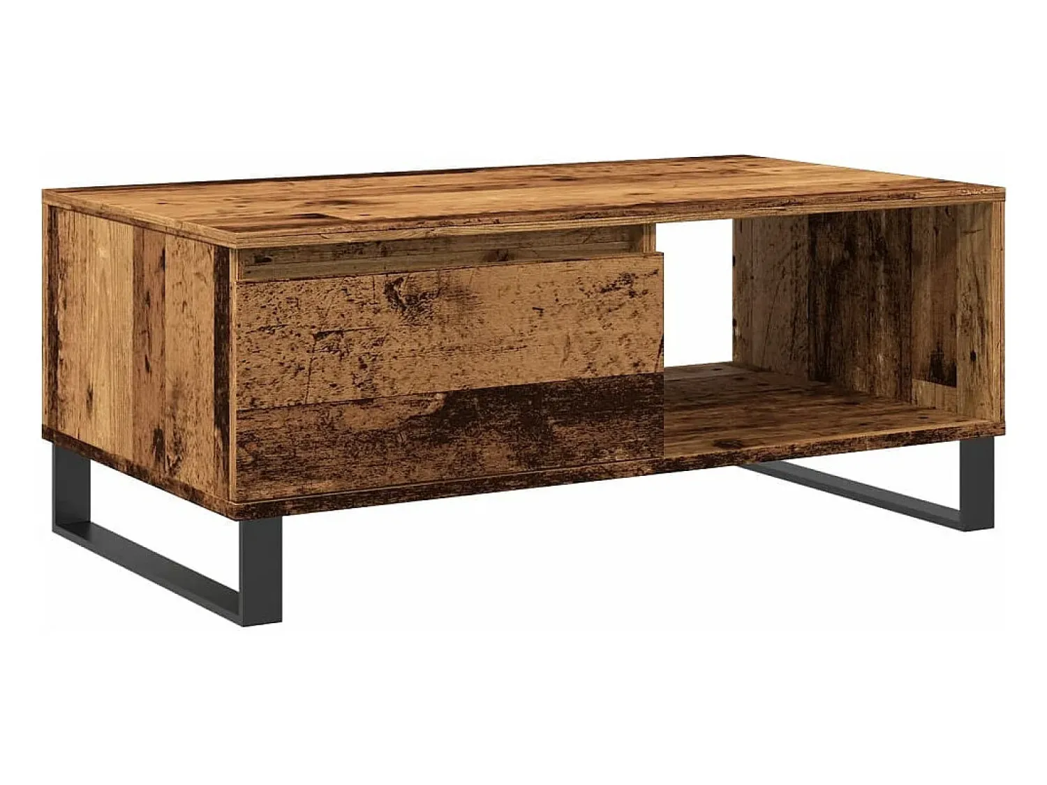 Mesa De Centro*vidaxl Mesa de centro 90x50x36,5 cm derivados de madeira madeira velha Natural claro