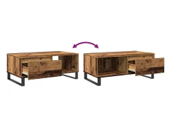 Mesa De Centro*vidaxl Mesa de centro 90x50x36,5 cm derivados de madeira madeira velha Natural claro