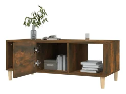 Mesa De Centro*vidaxl Mesa de centro 102x50x40 cm derivados madeira carvalho fumado Natural claro