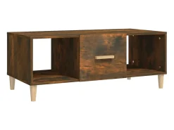 Mesa De Centro*vidaxl Mesa de centro 102x50x40 cm derivados madeira carvalho fumado Natural claro