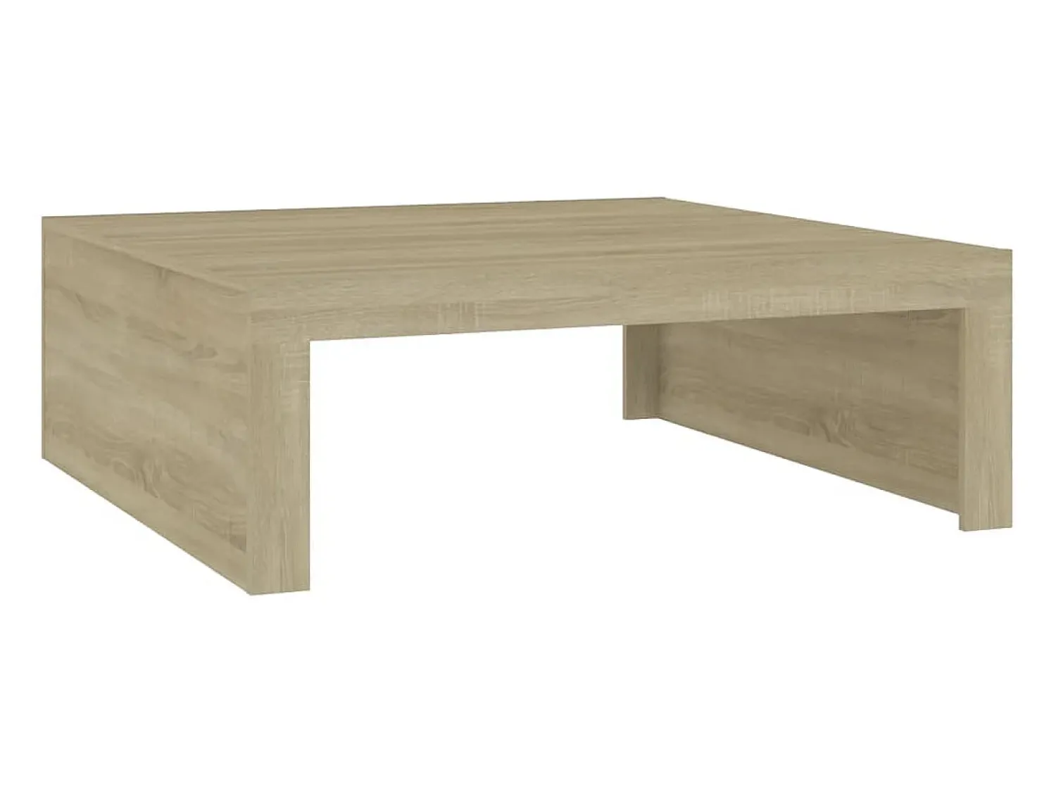 Mesa De Centro| Mesa de centro 100x100x35 cm derivados madeira carvalho sonoma PT300712 Castanho
