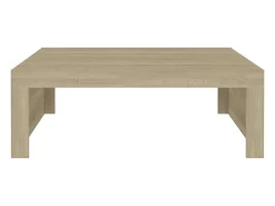 Mesa De Centro| Mesa de centro 100x100x35 cm derivados madeira carvalho sonoma PT300712 Castanho