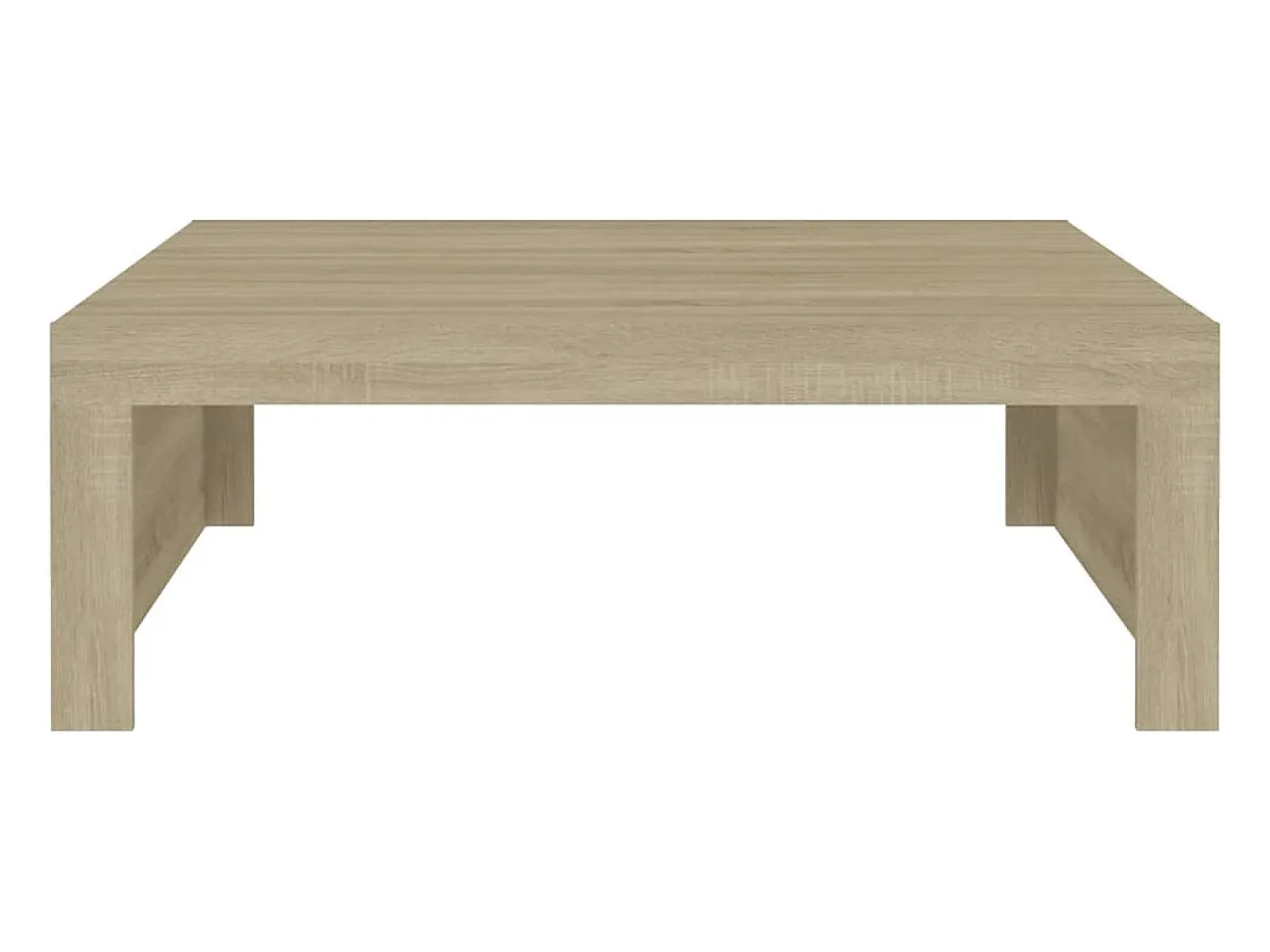 Mesa De Centro| Mesa de centro 100x100x35 cm derivados madeira carvalho sonoma PT300712 Castanho