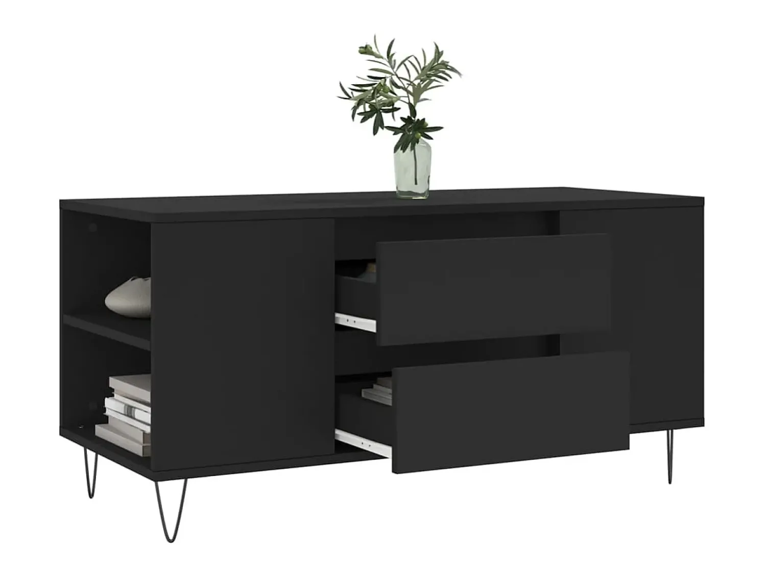 Mesa De Centro* Mesa de centro 102x44,5x50 cm derivados de madeira PT748153 Preto
