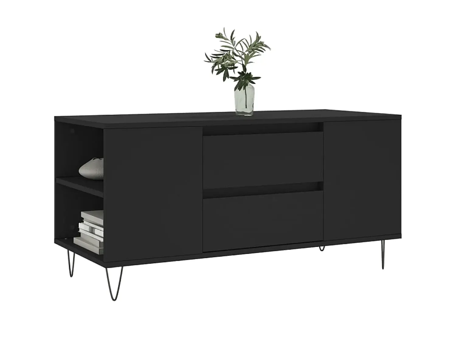 Mesa De Centro* Mesa de centro 102x44,5x50 cm derivados de madeira PT748153 Preto
