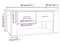 vidaxl Mesa de centro 80x50x40 cm derivados de madeira^ Mesa De Centro