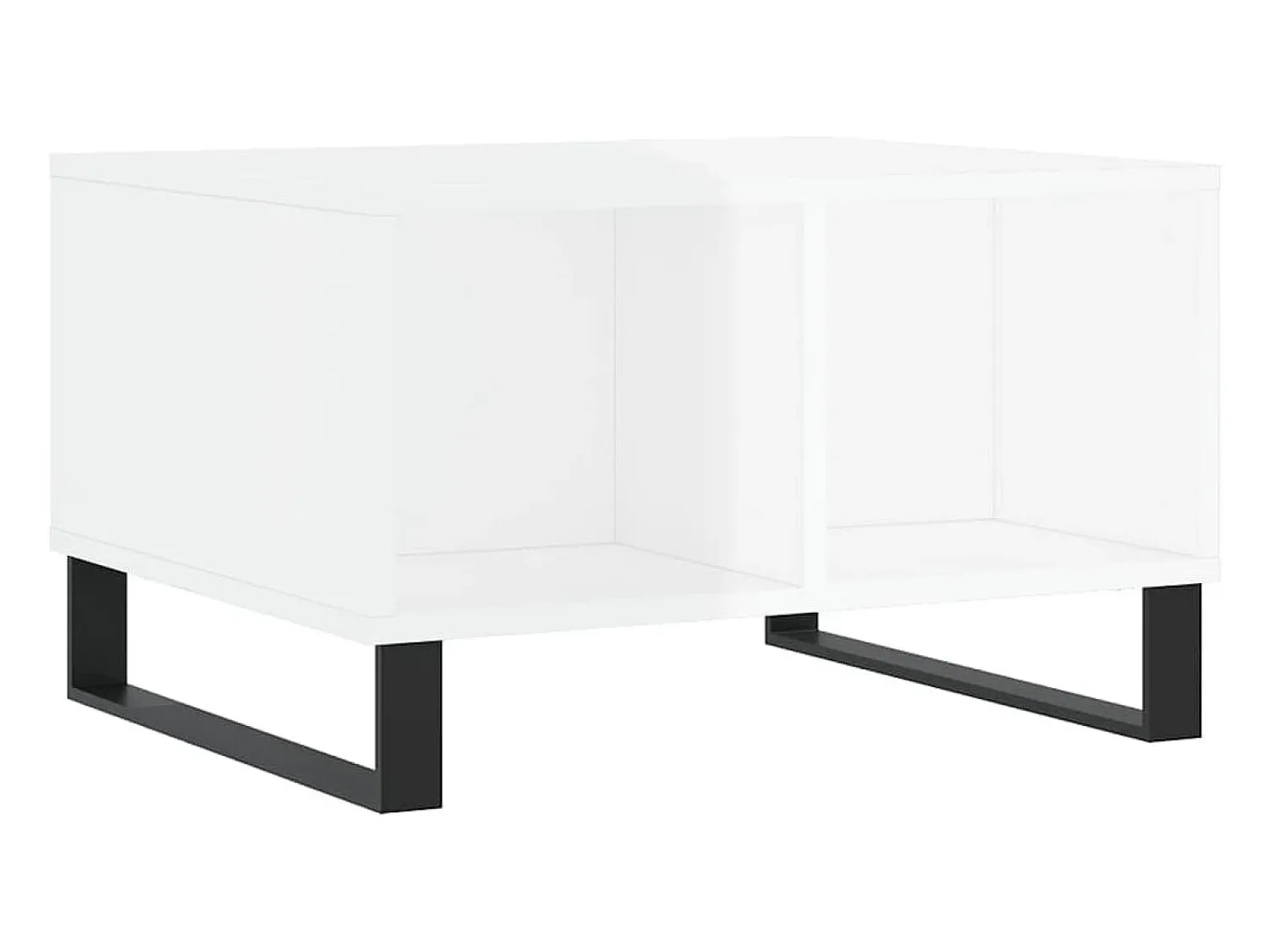 vidaxl Mesa de centro 60x50x36,5 cm derivados madeira brilhante^ Mesa De Centro
