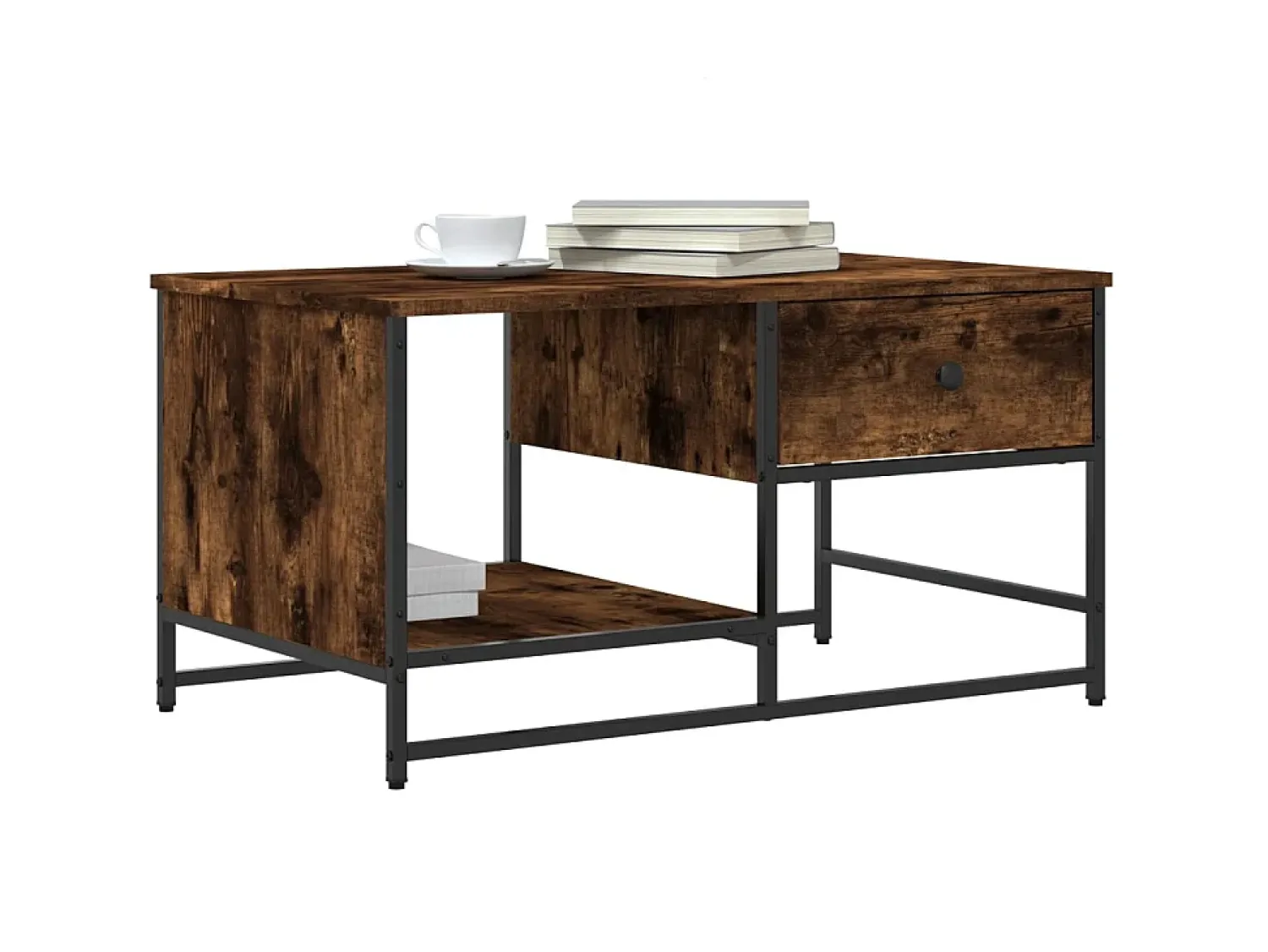 Mesa De Centro* Mesa de centro 85,5x51x45 cm derivados madeira carvalho fumado PT369286 Castanho