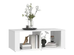 Hot Mesa de centro 100x50x36 cm derivados de madeira PT432953 Branco