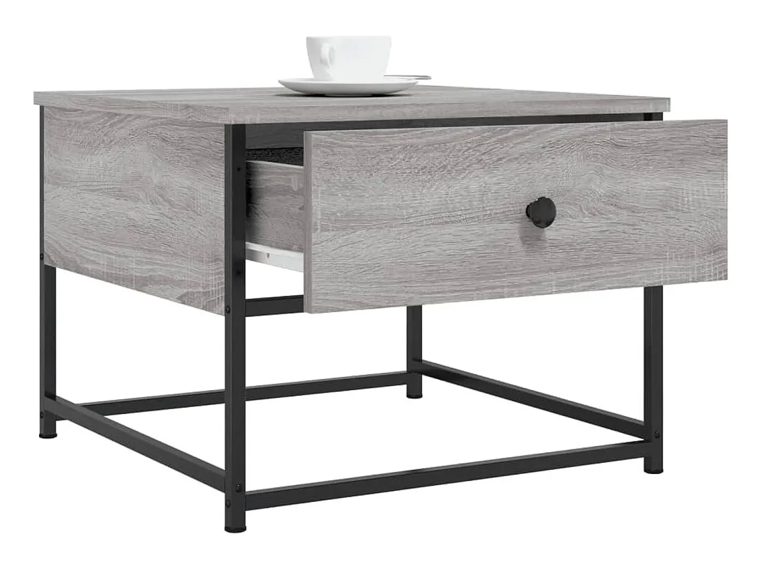Mesa De Centro| Mesa de centro 51x51x40 cm derivados de madeira cinza sonoma PT928164 Cinzento
