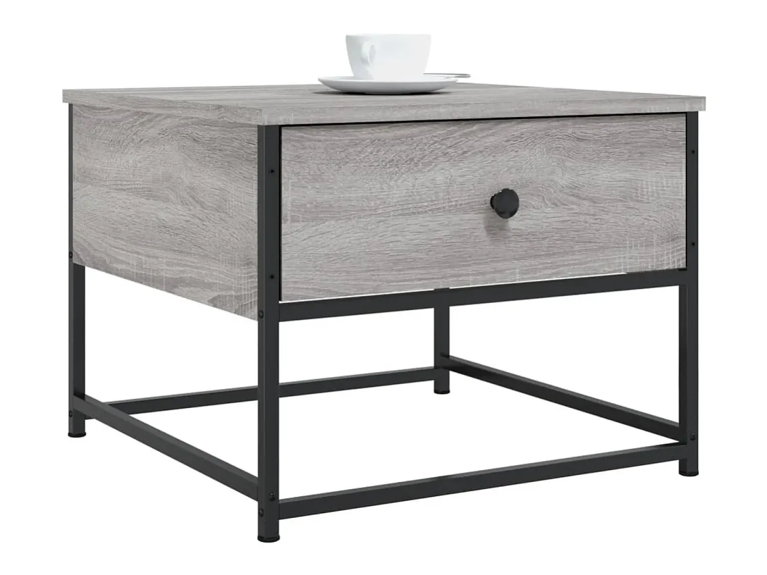 Mesa De Centro| Mesa de centro 51x51x40 cm derivados de madeira cinza sonoma PT928164 Cinzento