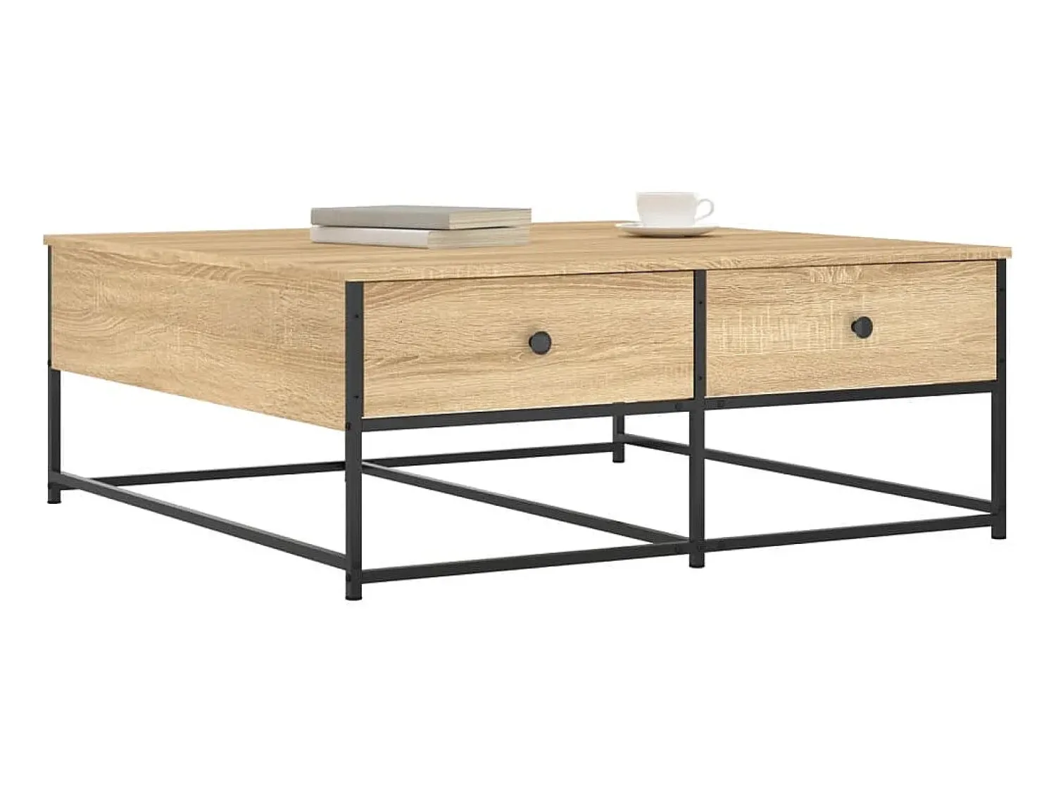 Best Mesa de centro 100x99x40 cm derivados madeira carvalho sonoma PT815061 Castanho