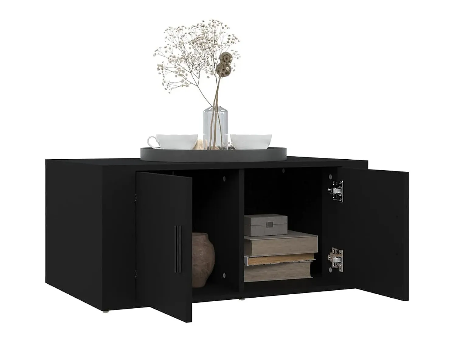 Mesa De Centro* Mesa de centro 80x50x36 cm derivados de madeira PT757555 Preto