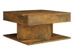 vidaxl Mesa de centro 57x57x30 cm derivados de madeira carvalho fumado^ Mesa De Centro