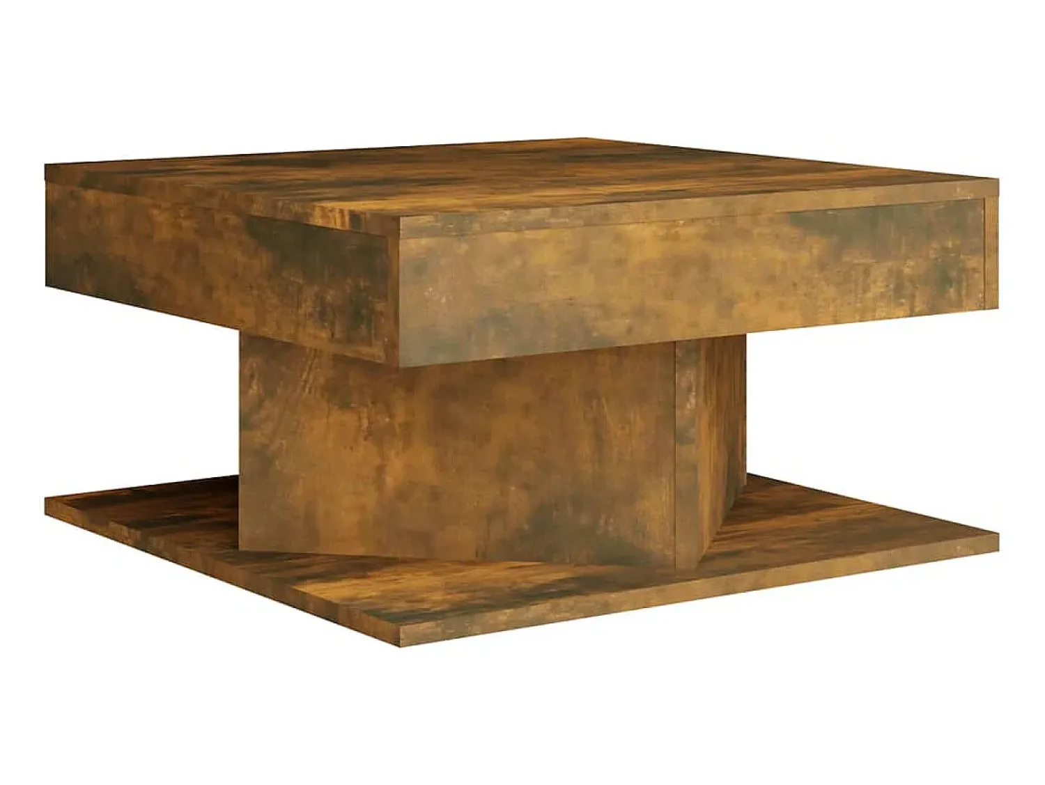 vidaxl Mesa de centro 57x57x30 cm derivados de madeira carvalho fumado^ Mesa De Centro