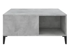 Mesa De Centro| Mesa de centro 80x80x36,5 cm derivados madeira cimento PT161629 Cinzento
