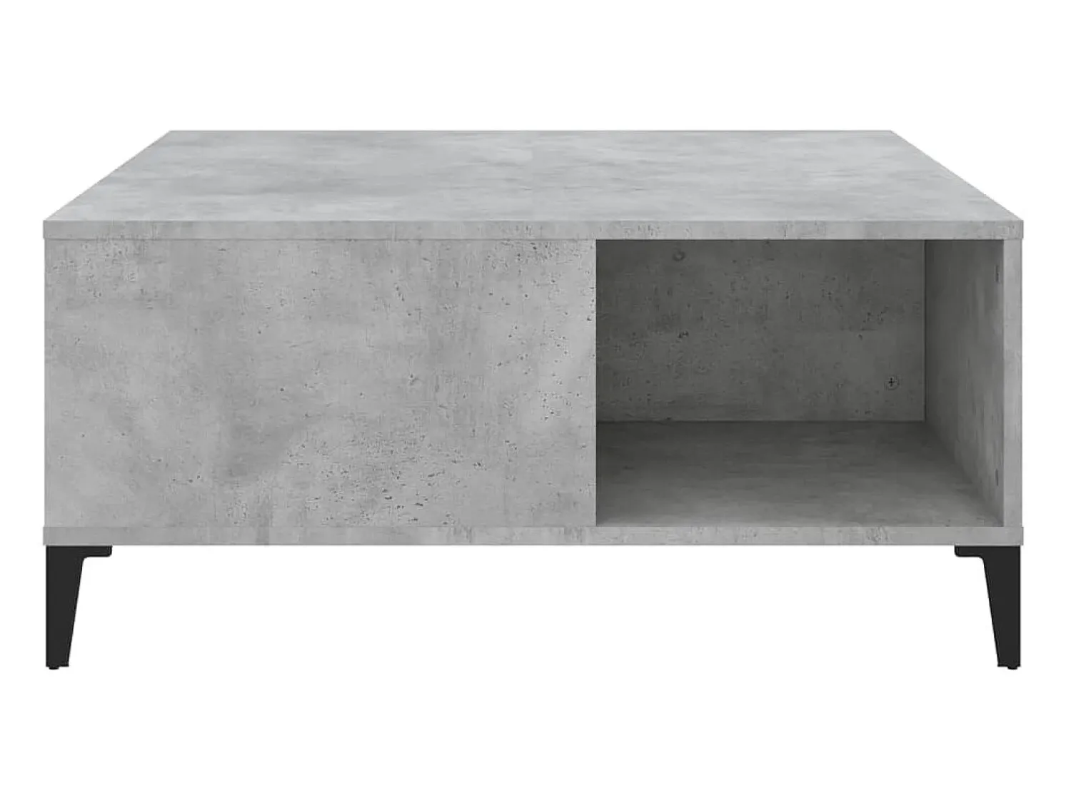 Mesa De Centro| Mesa de centro 80x80x36,5 cm derivados madeira cimento PT161629 Cinzento