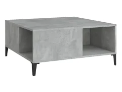 Mesa De Centro| Mesa de centro 80x80x36,5 cm derivados madeira cimento PT161629 Cinzento