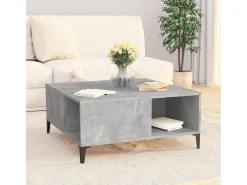 Mesa De Centro| Mesa de centro 80x80x36,5 cm derivados madeira cimento PT161629 Cinzento