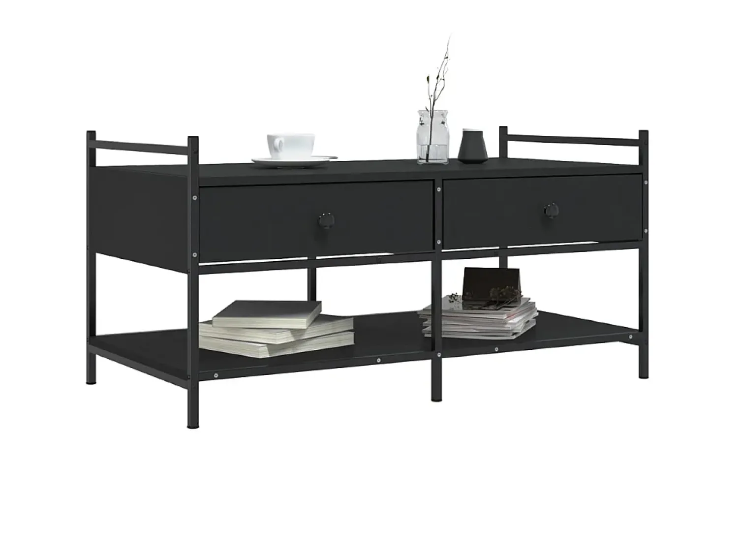 Mesa De Centro* Mesa de centro 99x50x50 cm derivados de madeira PT135199 Preto