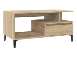 Mesa De Centro| Mesa de centro 90x49x45 cm derivados de madeira carvalho sonoma PT455386 Castanho