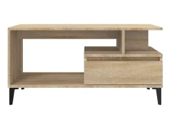 Mesa De Centro| Mesa de centro 90x49x45 cm derivados de madeira carvalho sonoma PT455386 Castanho