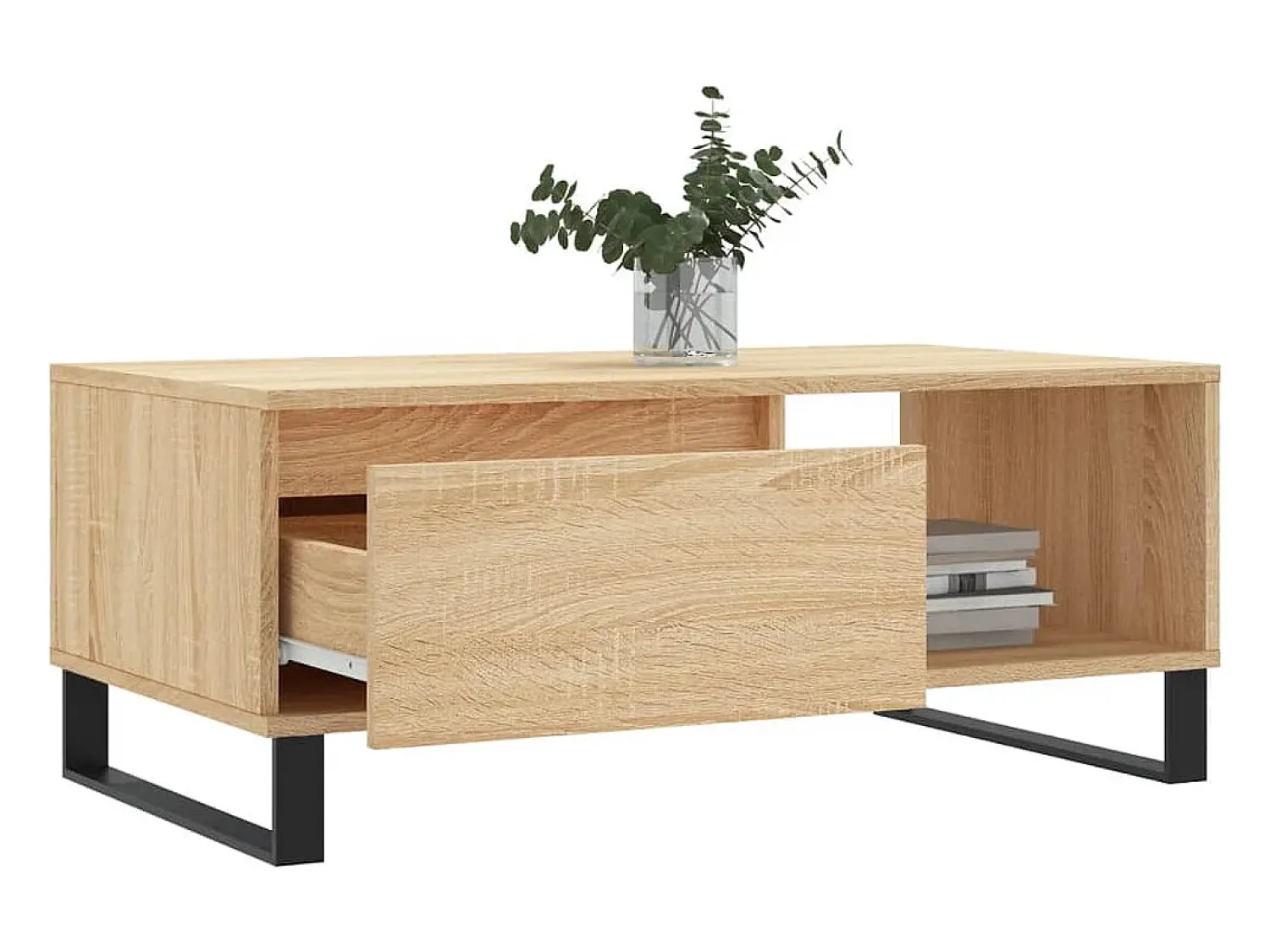 Mesa De Centro*vidaxl Mesa de centro 90x50x36,5 cm derivados madeira carvalho sonoma Natural claro