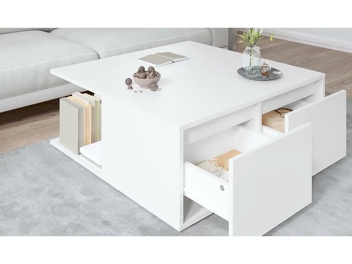 vidaxl Mesa de centro 80x80x31 cm derivados de madeira^ Mesa De Centro