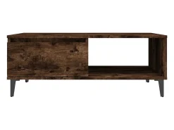 Mesa De Centro*vidaxl Mesa de centro 90x60x35 cm derivados de madeira carvalho fumado Natural claro