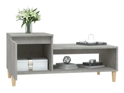 Mesa De Centro* Mesa de centro 100x50x45 cm derivados madeira cimento PT556276 Cinzento
