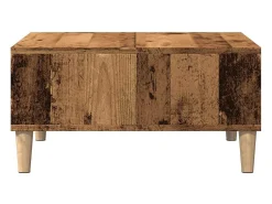 vidaxl Mesa de centro 60x60x30 cm derivados de madeira madeira velha^ Mesa De Centro
