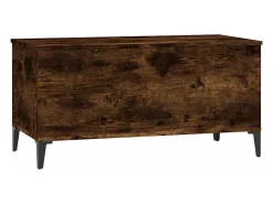 vidaxl Mesa de centro 90x44,5x45 cm derivados madeira carvalho fumado^ Mesa De Centro