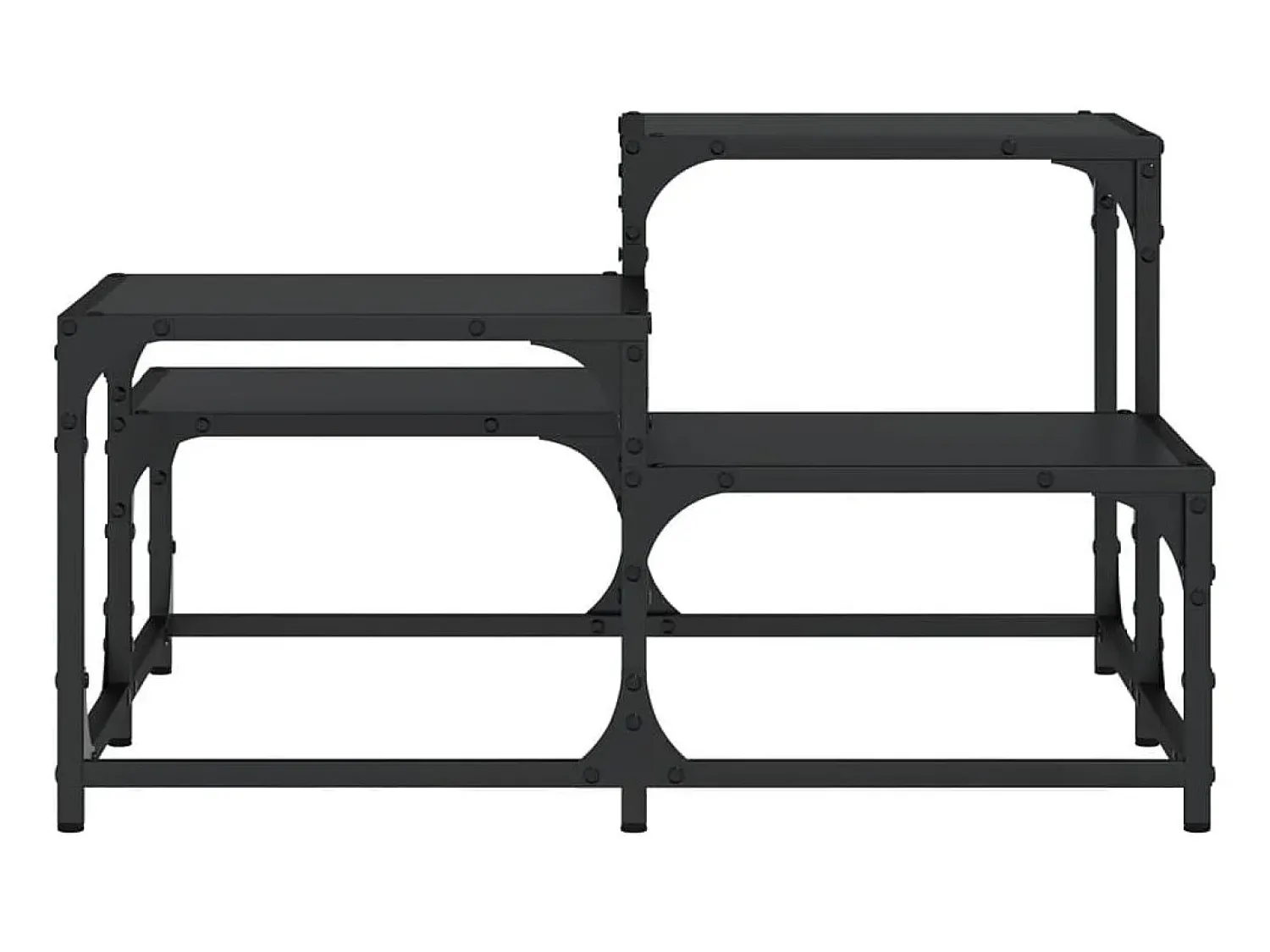 Mesa De Centro* Mesa de centro 68x68x40 cm derivados de madeira PT667295 Preto