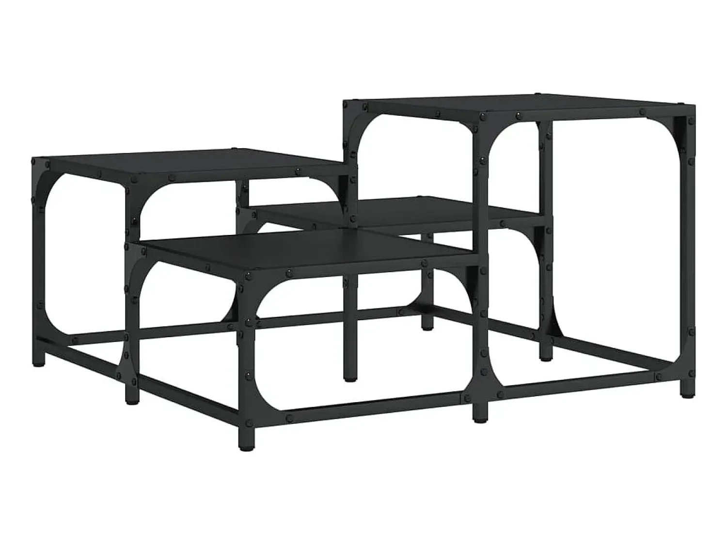 Mesa De Centro* Mesa de centro 68x68x40 cm derivados de madeira PT667295 Preto