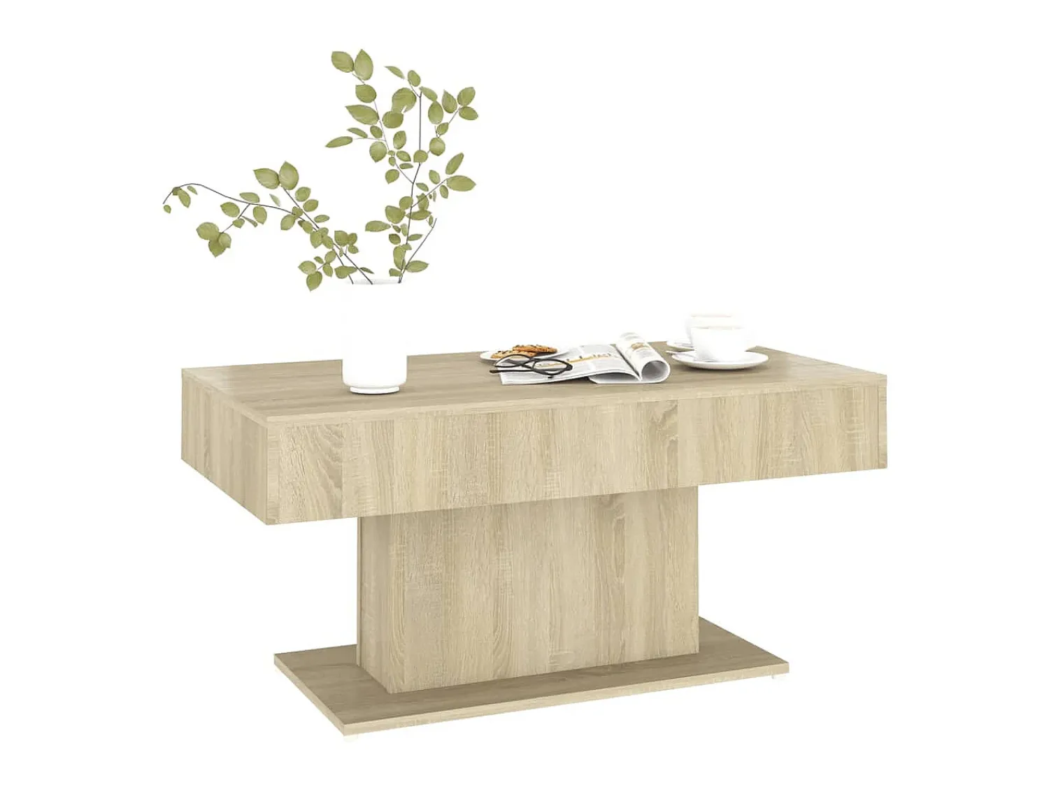 Mesa de centro 96x50x45 cm derivados de madeira carvalho sonoma PT262393^ Mesa De Centro