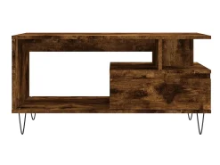 Mesa de centro 90x49x45 cm derivados madeira carvalho fumado PT257921^ Mesa De Centro