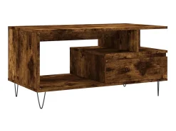 Mesa de centro 90x49x45 cm derivados madeira carvalho fumado PT257921^ Mesa De Centro