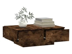 vidaxl Mesa de centro 90x60x31 cm derivados de madeira carvalho fumado^ Mesa De Centro