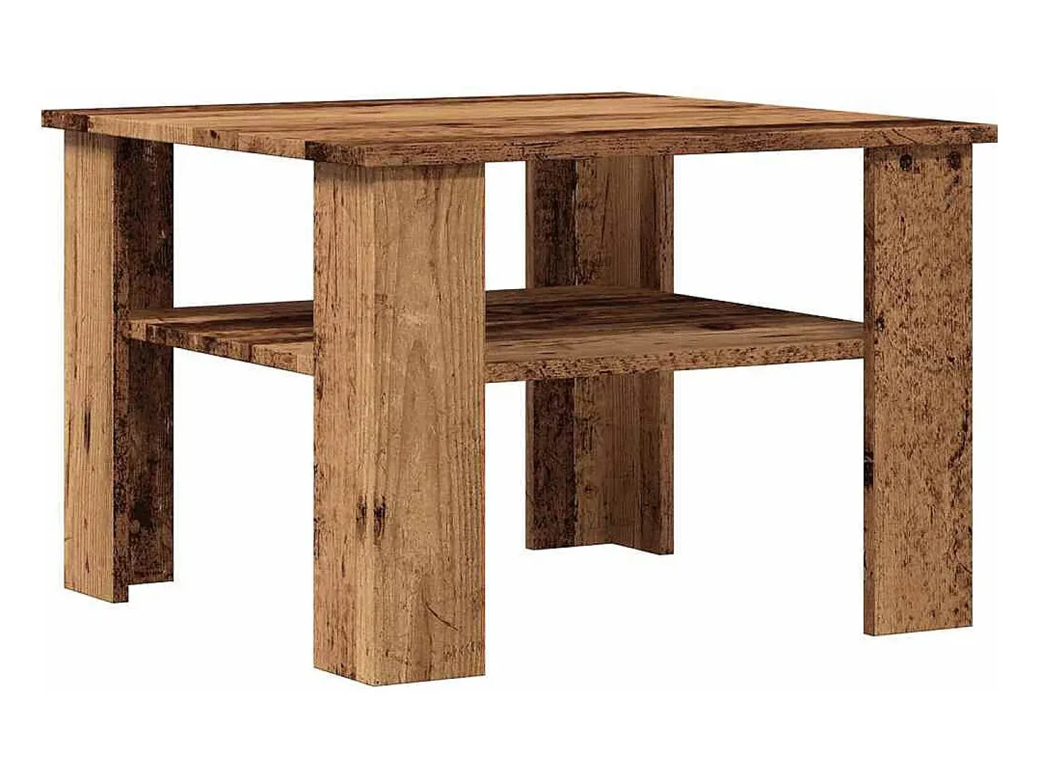 Mesa De Centro|vidaxl Mesa de centro 60x60x42 cm derivados de madeira madeira velha Natural claro