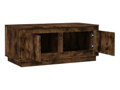 vidaxl Mesa de centro 102x50x44 cm derivados madeira carvalho fumado^ Mesa De Centro