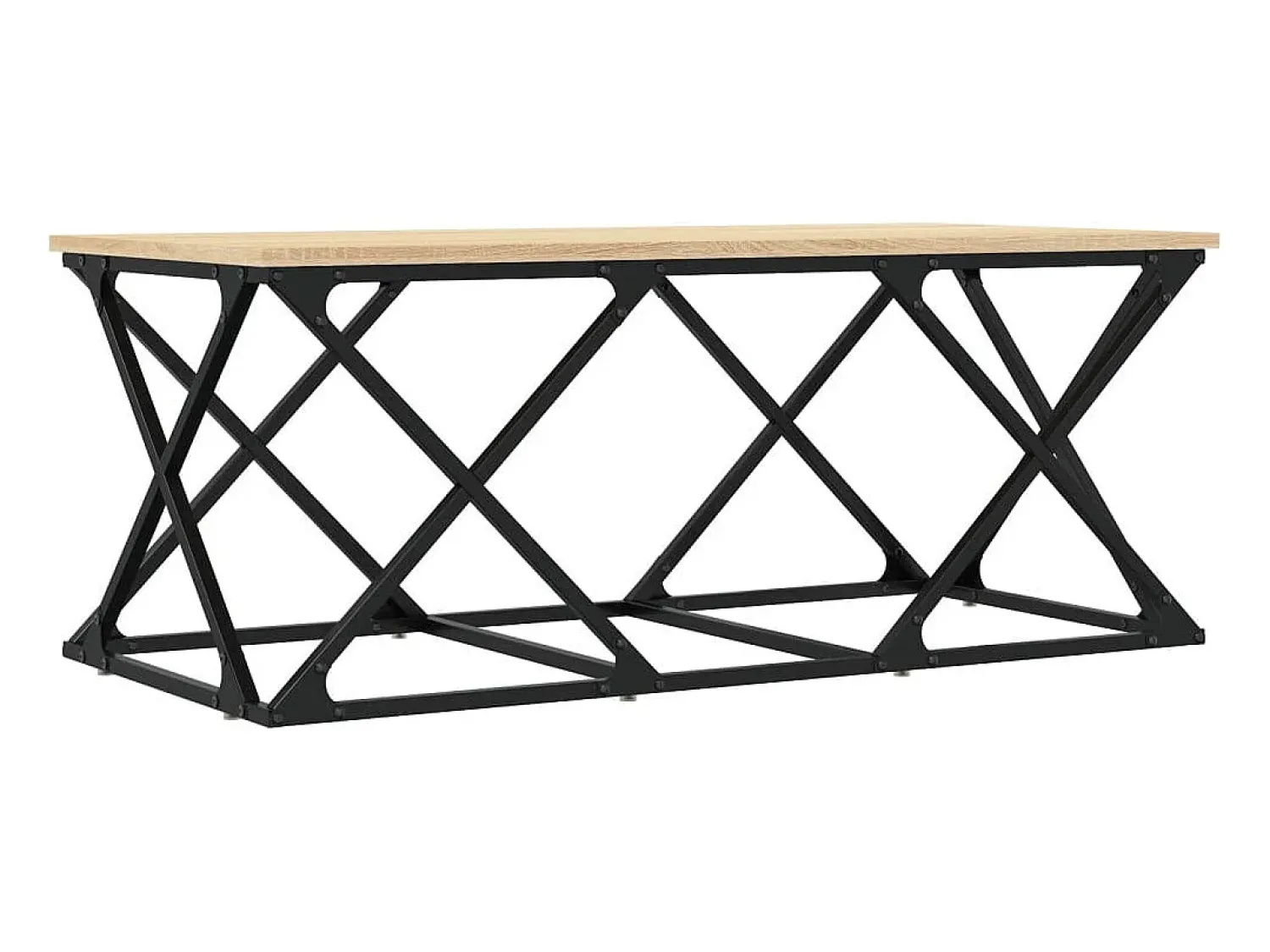 Mesa De Centro|vidaxl Mesa de centro 100x49x40 cm derivados madeira carvalho sonoma Castanho