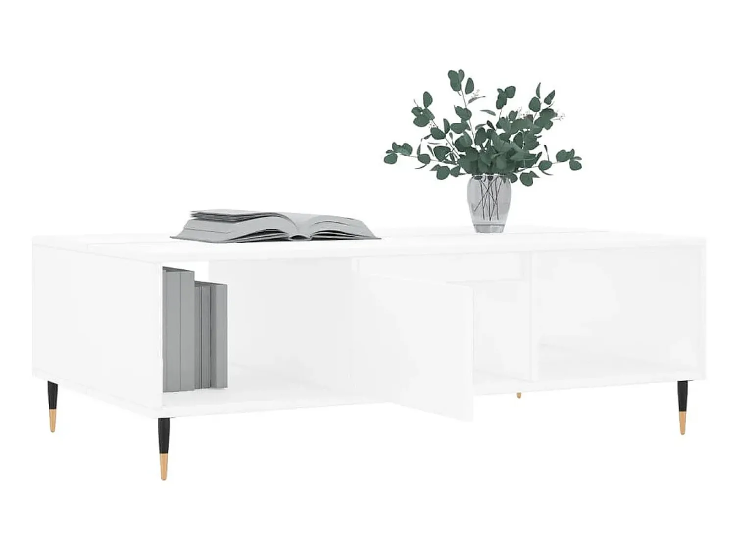 Mesa De Centro| Mesa de centro 104x60x35 cm derivados de madeira PT303871 Branco