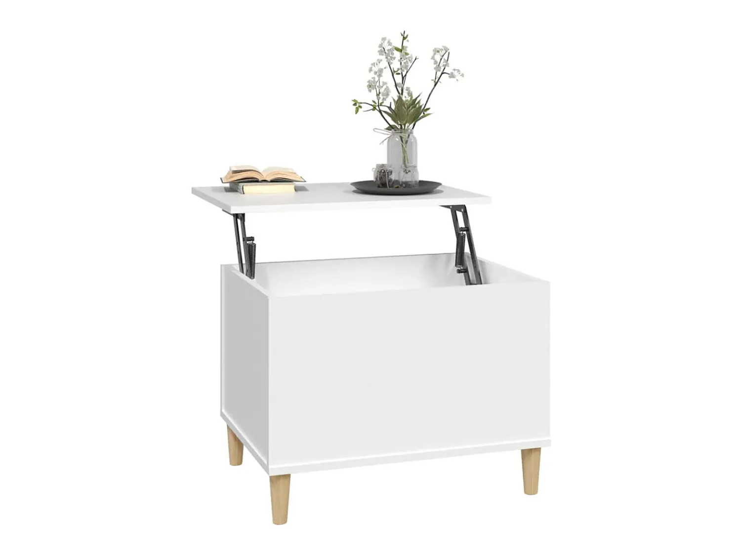 New Mesa de centro 60x44,5x45 cm derivados de madeira PT641911 Branco