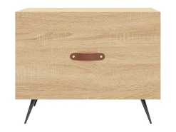 Mesa De Centro| Mesa de centro 50x50x40 cm derivados de madeira carvalho sonoma PT691156 Castanho