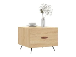 Mesa De Centro| Mesa de centro 50x50x40 cm derivados de madeira carvalho sonoma PT691156 Castanho