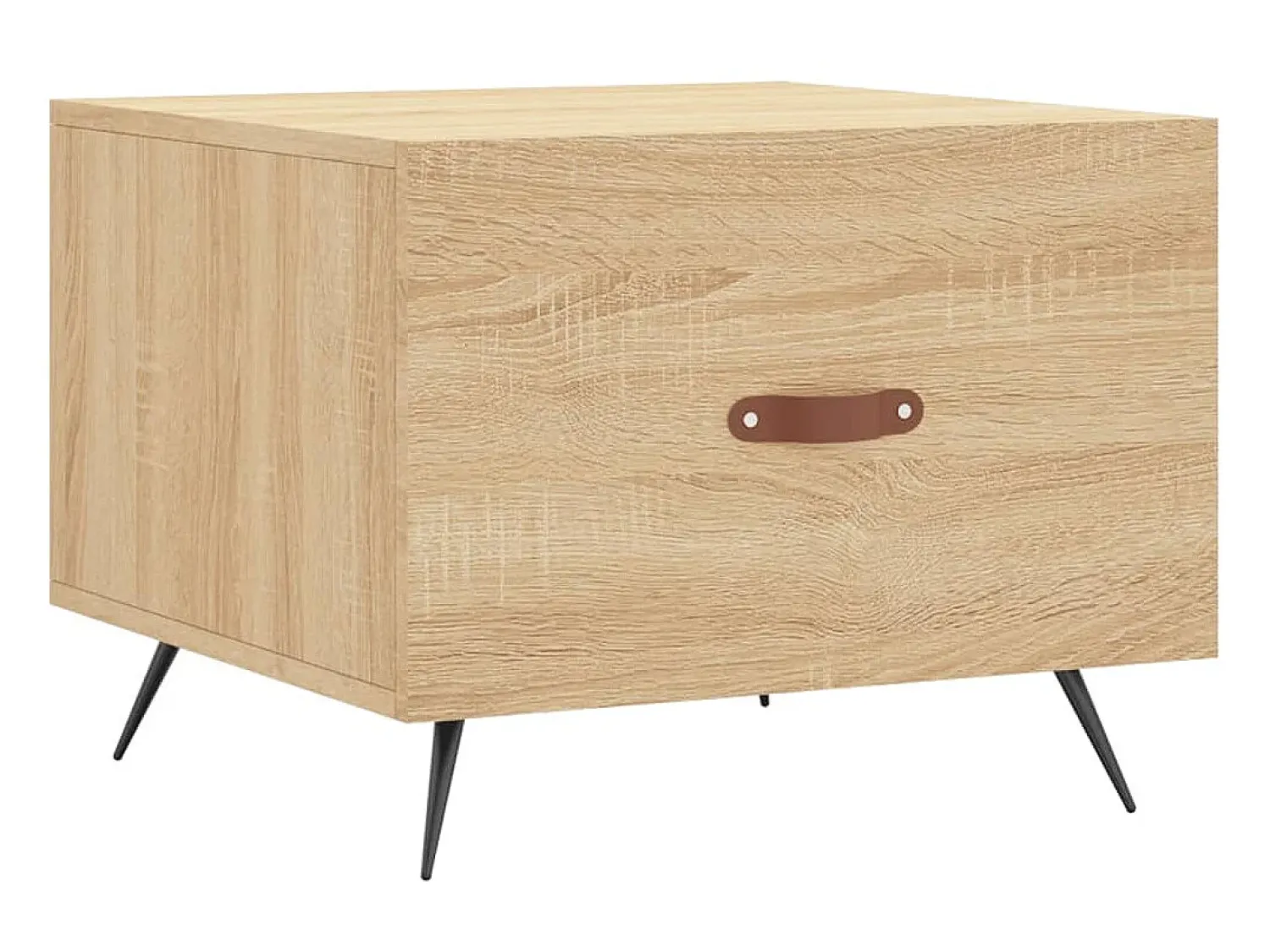Mesa De Centro| Mesa de centro 50x50x40 cm derivados de madeira carvalho sonoma PT691156 Castanho