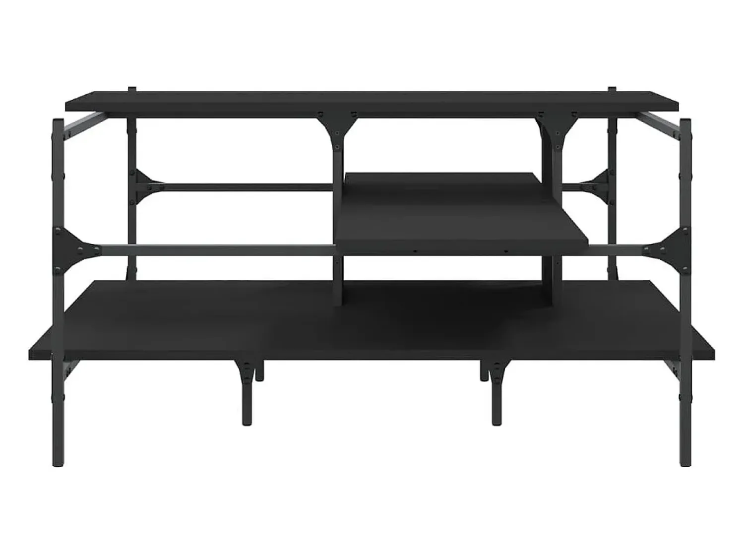 Mesa De Centro*vidaxl Mesa de centro 100x100x48,5 cm derivados de madeira Preto