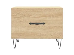 Mesa De Centro| Mesa de centro 50x50x40 cm derivados de madeira carvalho sonoma PT380903 Castanho